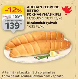 Auchan Auchan Kedvenc retro fokhagymás kifli ajánlat