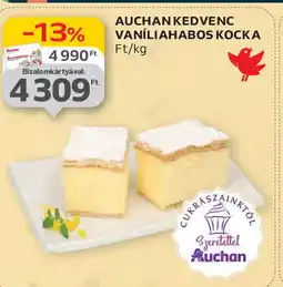 Auchan Auchan Kedvenc vaníliahabos kocka ajánlat