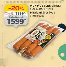 Auchan Pick Műbeles virsli ajánlat