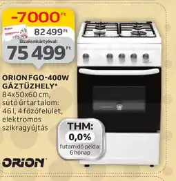 Orion FGO-400W gáztűzhely