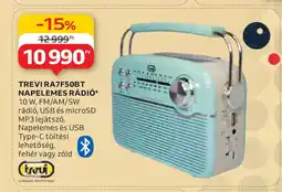 Auchan Trevi RA7F50BT napelemes rádió ajánlat