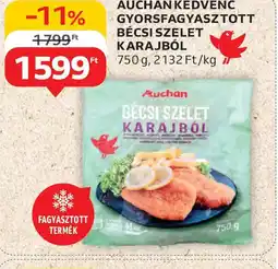 Auchan Auchan Kedvenc gyorsfagyasztott bécsi szelet ajánlat