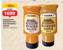 Auchan Mississippi Burger vagy sültkrumpli szósz ajánlat