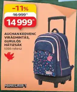 Auchan AUCHAN KEDVENC VIRÁGMINTÁS, GURULÓS HÁTIZSÁK ajánlat
