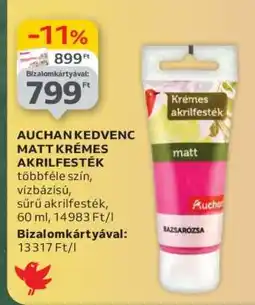 Auchan AUCHAN KEDVENC MATT KRÉMES AKRILFESTÉK ajánlat