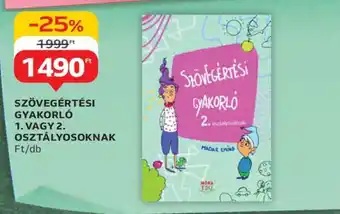 Auchan Szövegértési Gyakorló 1. vagy 2. osztályosoknak ajánlat