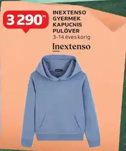 Auchan INEXTENSO GYERMEK KAPUCNIS PULÓVER ajánlat