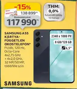 Auchan Samsung A55 Kártyafüggetlen Okostelefon ajánlat