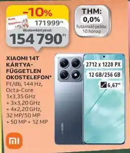 Auchan XIAOMI 14T KÁRTYA-FÜGGETLEN OKOSTELEFON ajánlat