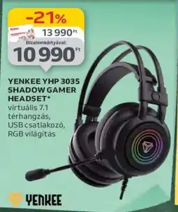 Auchan YENKEE YHP 3035 SHADOW GAMER HEADSET ajánlat