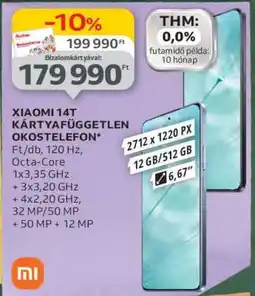 Auchan Xiaomi 14T Kártyafüggetlen Okostelefon ajánlat