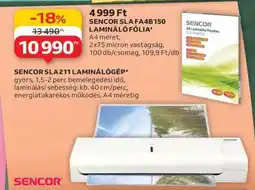 Auchan SENCOR SLA FA4B150 LAMINÁLÓ FÓLIA ajánlat