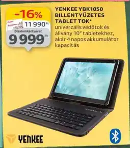 Auchan YENKEE YBK1050 BILLENTYŰZETES TABLET TOK ajánlat