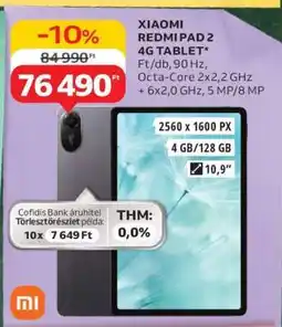 Auchan Xiaomi Redmi Pad 2 4G Tablet ajánlat
