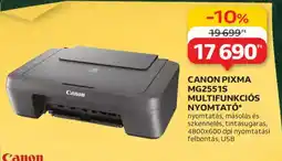Auchan CANON PIXMA MG2551S MULTIFUNKCIÓS NYOMTATÓ ajánlat