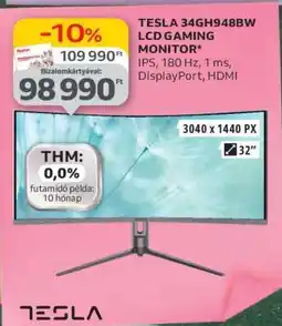 Auchan TESLA 34GH9488BW LCD GAMING MONITOR ajánlat