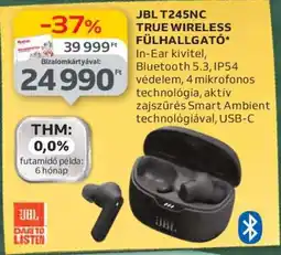Auchan JBL T245NC True Wireless Fülhallgató ajánlat