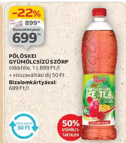 Auchan Pölöskei Gyümölcsízű szörp ajánlat