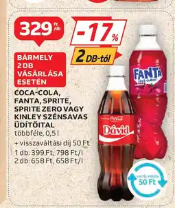 Auchan Coca-cola, Fanta, sprité, ajánlat