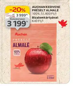 Auchan Auchan kedvenc Préselt almalé ajánlat