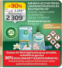 Auchan Air Wick Active fresh légfrissítő készülék ajánlat