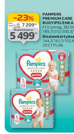 Auchan Pampers Premium care bugyipelenka ajánlat