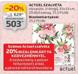 Auchan Actuel szalvéta ajánlat