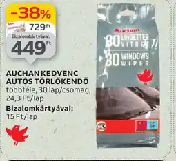 Auchan Auchan kedvenc Autós törlőkendő ajánlat