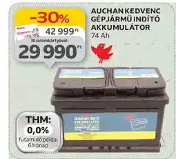 Auchan Auchan kedvenc Gépjármű indító akkumulátor ajánlat