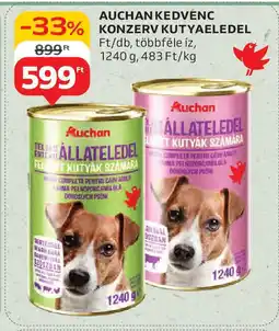 Auchan Auchan kedvenc Konzerv kutyaeledel ajánlat