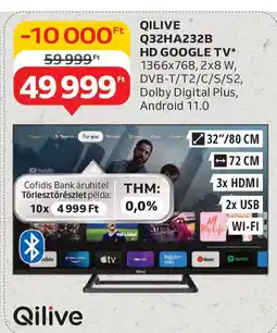 Auchan Qilive Q32HA232B HD Google TV ajánlat