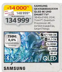 Auchan Samsung QE43Q60DAUXXH QLED 4k UHD Smart TV ajánlat