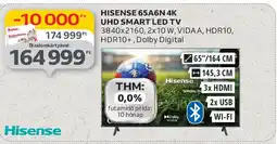Auchan Hisense 65A6N 4k UHD smart LED TV ajánlat