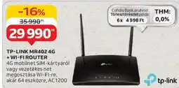 Auchan Tp-link MR402 4G + wi-fi router ajánlat