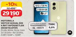 Auchan Motorola MOTO E14 dual sim kártyafüggetlen ajánlat
