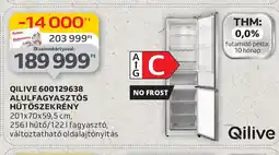 Auchan Qilive 600129638 alulfagyasztós hűtőszekrény ajánlat