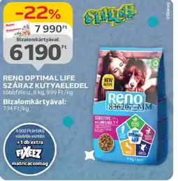 Auchan Reno Optimal life száraz kutyaeledel ajánlat