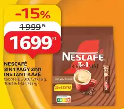 Auchan Nescafe 3in1 vagy 2in1 instant kávé ajánlat