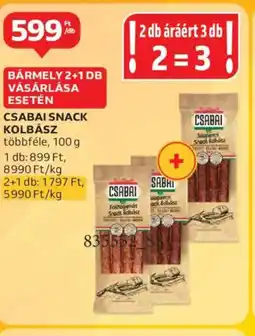 Auchan Csabai snack kolbász ajánlat