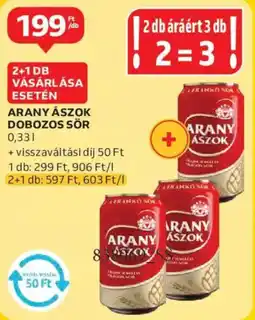 Auchan Aranyászok Dobozos sör ajánlat