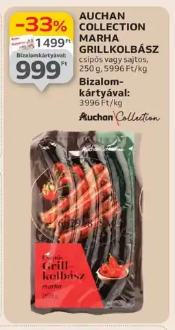 Auchan Auchan Collection marha grillkolbász ajánlat