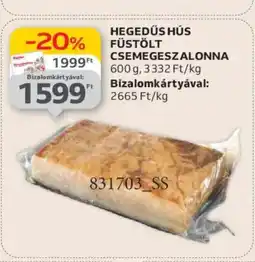 Auchan Hegedűs Hús füstölt csemegeszalonna ajánlat