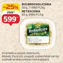 Auchan Bio brokkolicsíra ajánlat