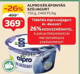Auchan Alpro kékáfonyás szójagurt ajánlat