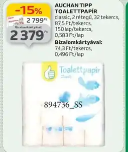 Auchan Auchan Tipp toalettpapír ajánlat
