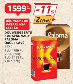 Auchan Douwe Egberts karaván vagy paloma örölt kávé ajánlat
