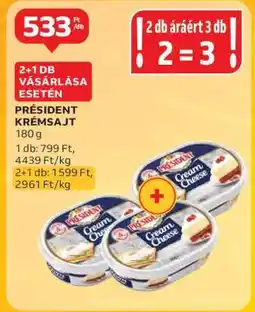 Auchan PRÉSIDENT Krémsajt ajánlat