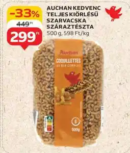 Auchan AUCHAN KEDVENC TELJES KIŐRLÉSŰ SZARVACSKA SZÁRAZTÉSZTA ajánlat