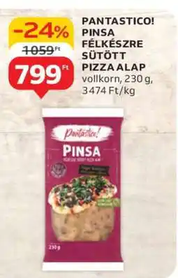 Auchan PANTASTICO! PINSA FÉLKÉSZRE SÜTÖTT PIZZA ALAP ajánlat