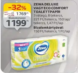 Auchan ZEWA DELUXE VAGY ECO COMFORT TOALETTPAPÍR ajánlat